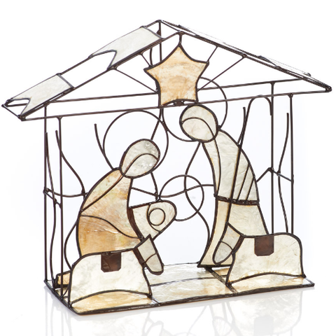 CAPIZ WIRE NATIVITY