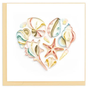 SEASHELL HEART CARD