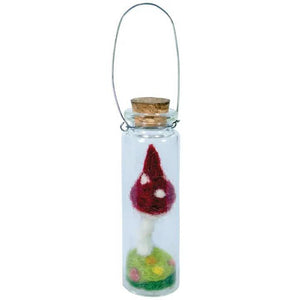 FAIRY CAP MUSHROOM BOTTLE ORNAMENT