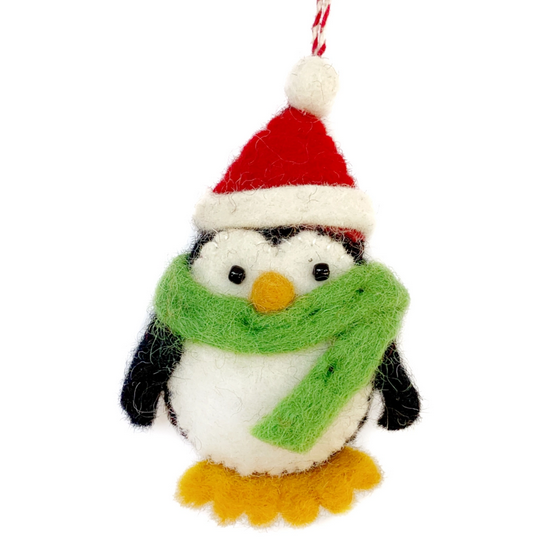 SANTA PENGUIN FELT ORNAMENT