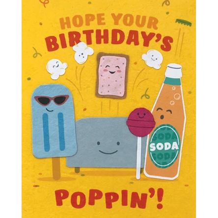 POPPIN BIRTHDAY CARD